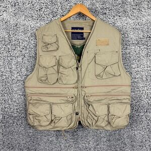 Vintage Nautica Vest Mens XL Down Fill Puffer Jacket Camo Lining Fishing 90s